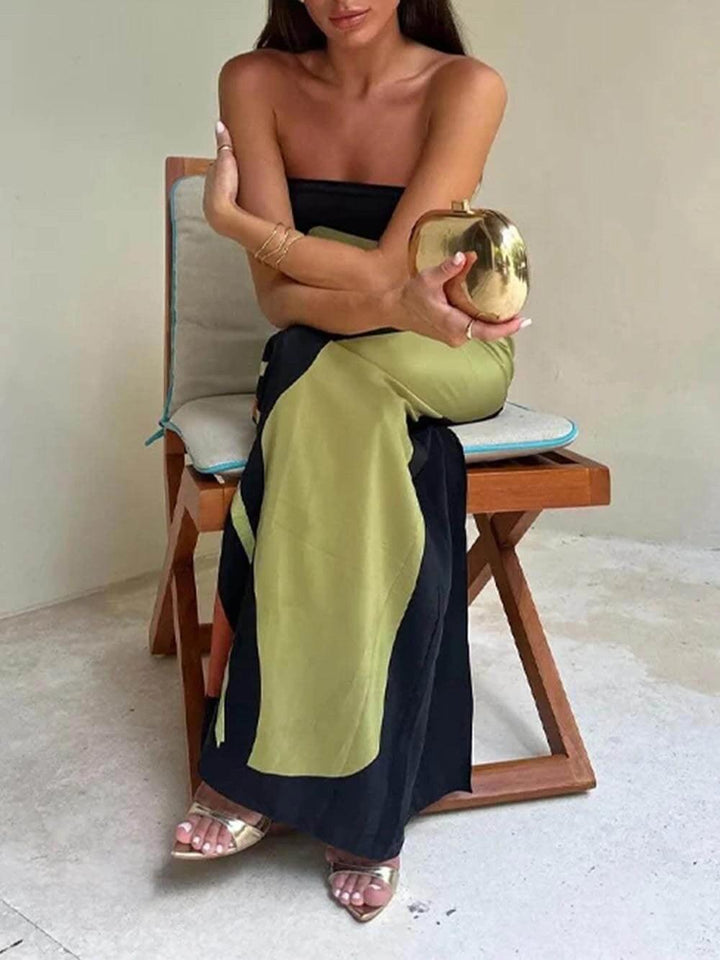 Eliana - Chic Strapless Maxi Dress