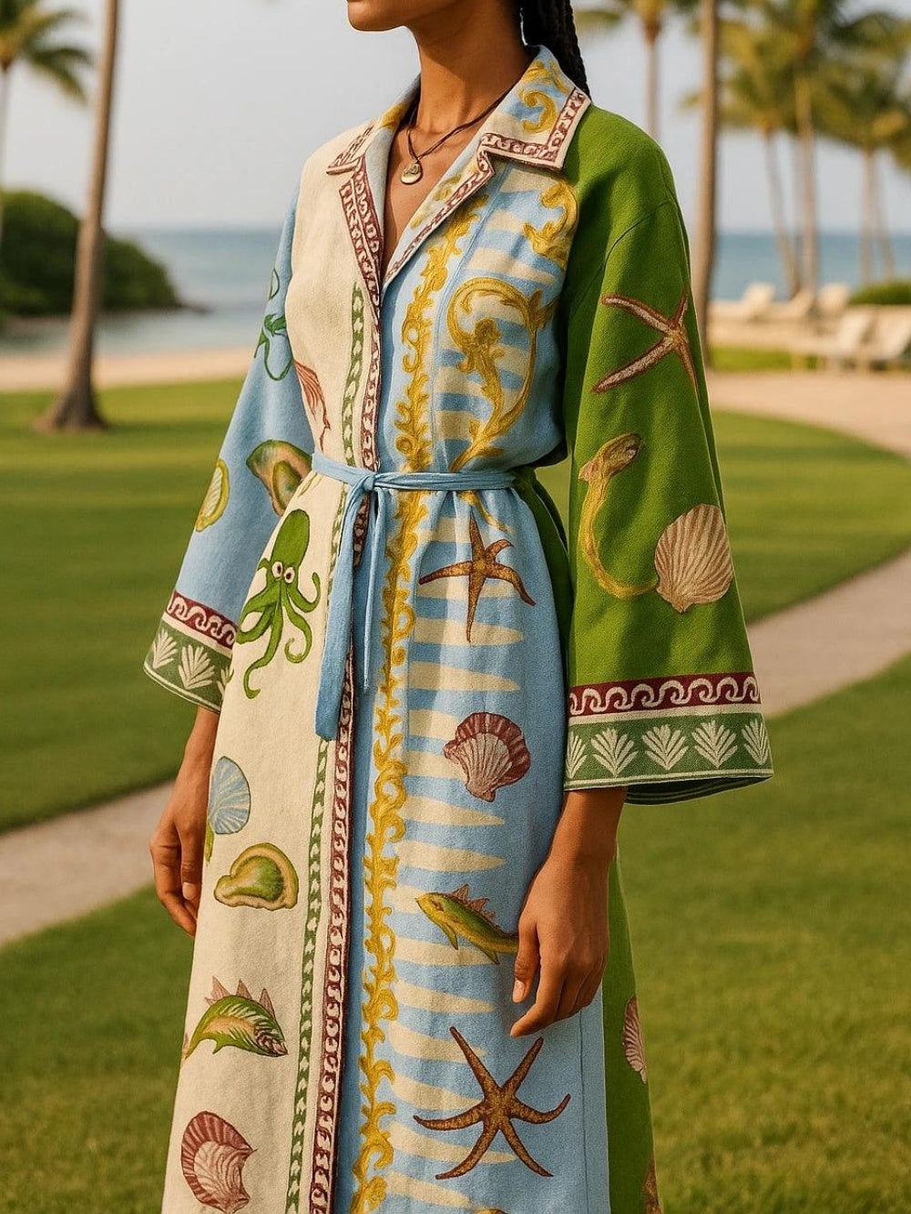 Grace - Relaxed Belted Midi Dress