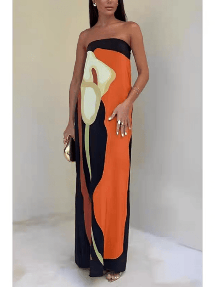 Eliana - Chic Strapless Maxi Dress