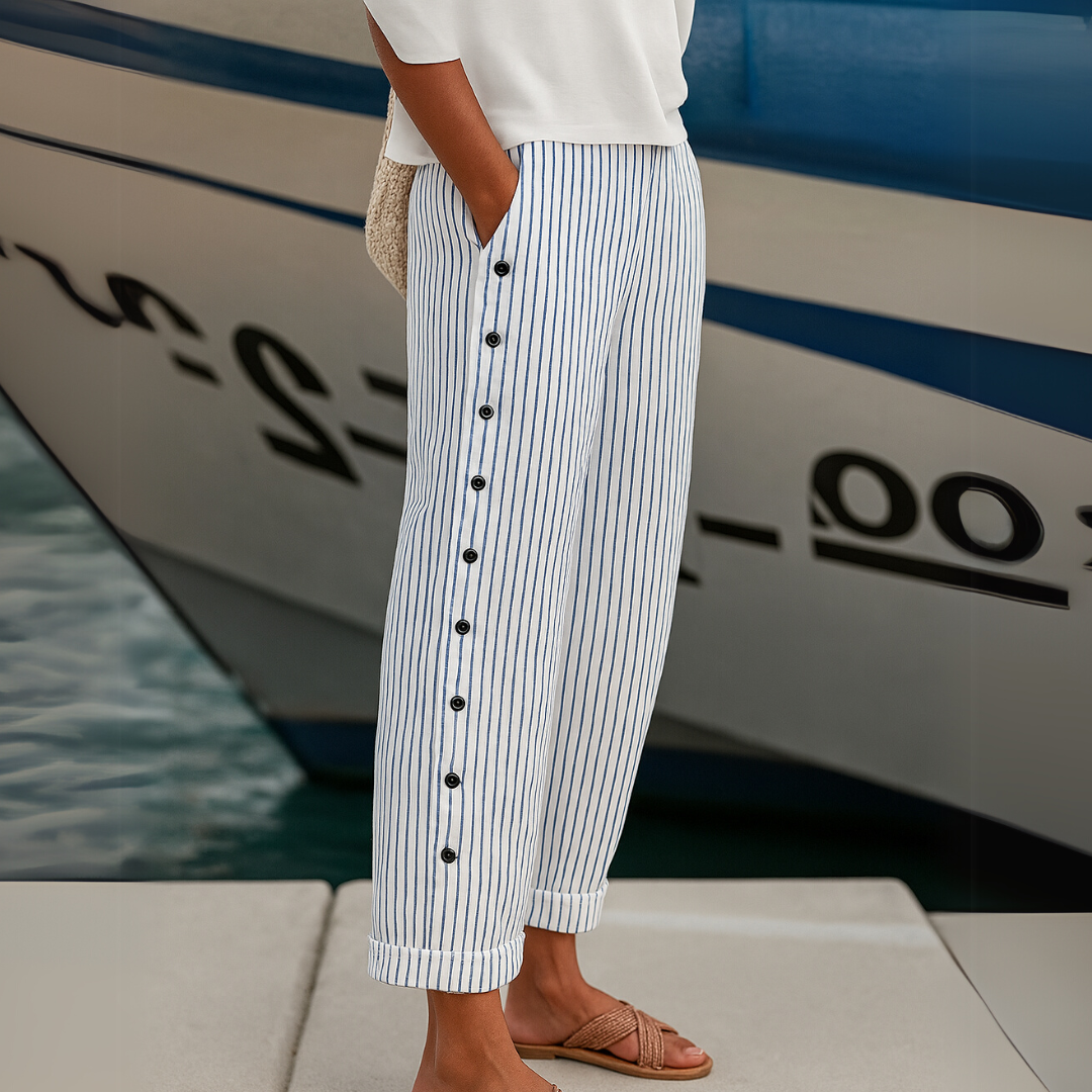 Claire™ | Relaxed Striped Casual Pants