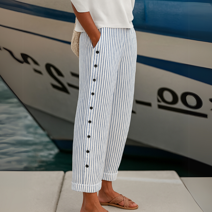 Claire™ | Relaxed Striped Casual Pants