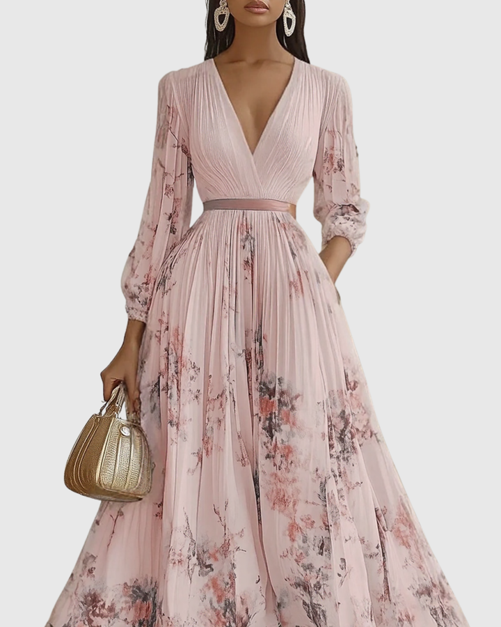 Stella - Elegant Pleated Maxi Dress