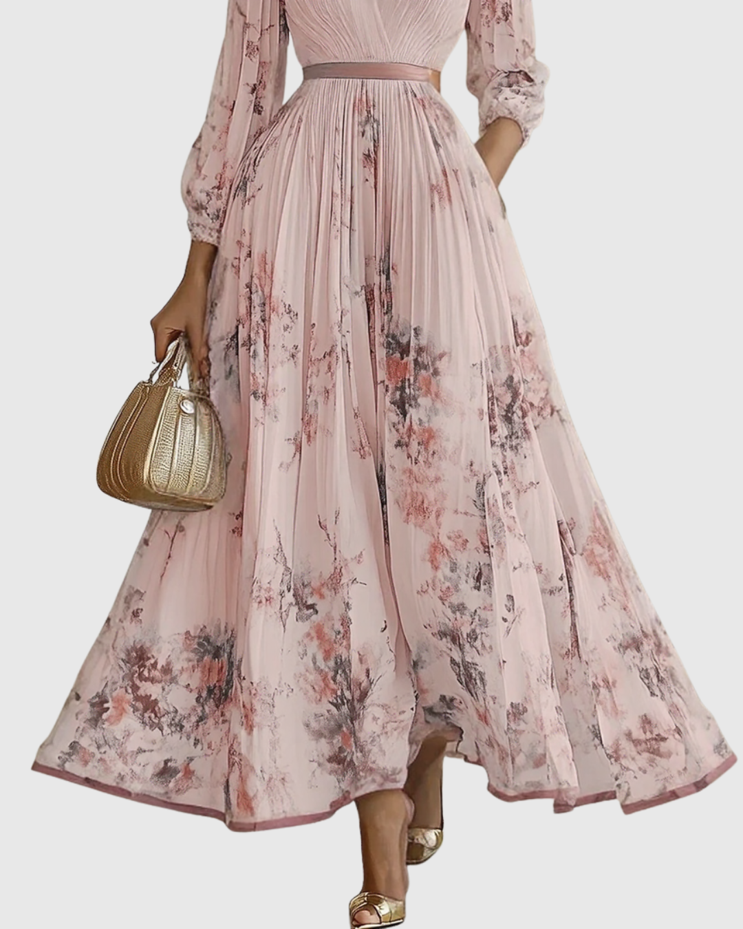 Stella - Elegant Pleated Maxi Dress
