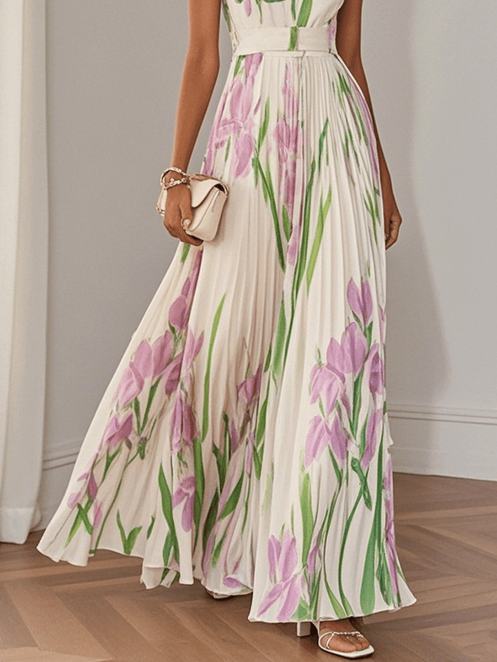 Raelynn - Elegant Pleated Maxi Dress