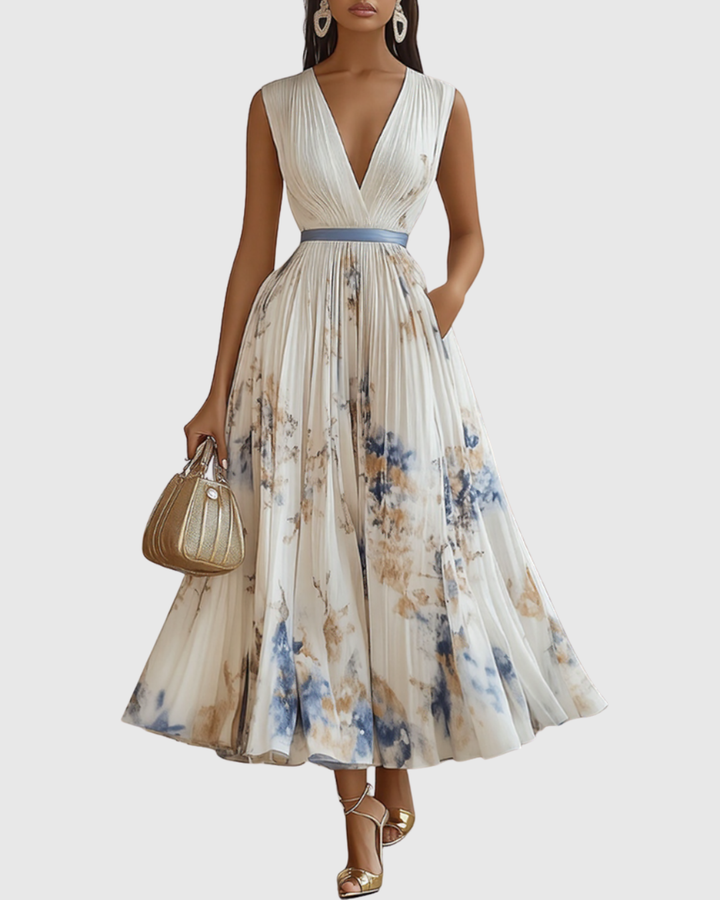Stella - Elegant Pleated Maxi Dress