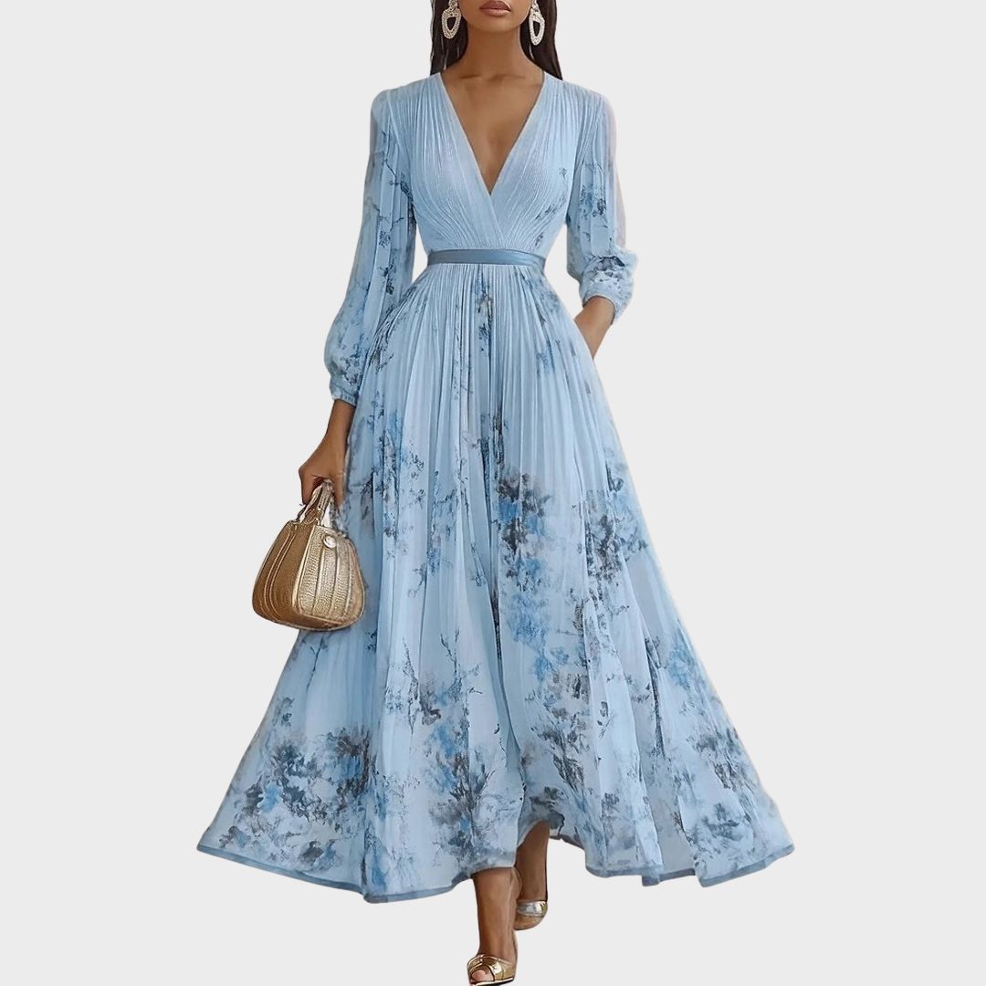 Stella - Elegant Pleated Maxi Dress