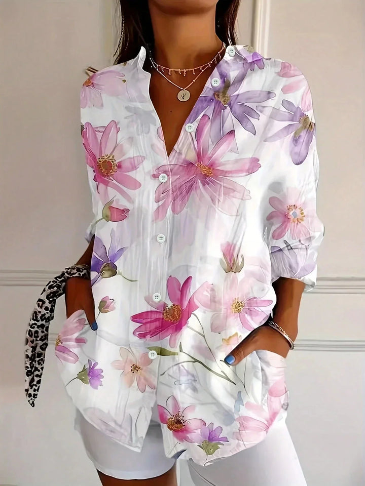 Terri™ | Colourful Blouse with Playful Print