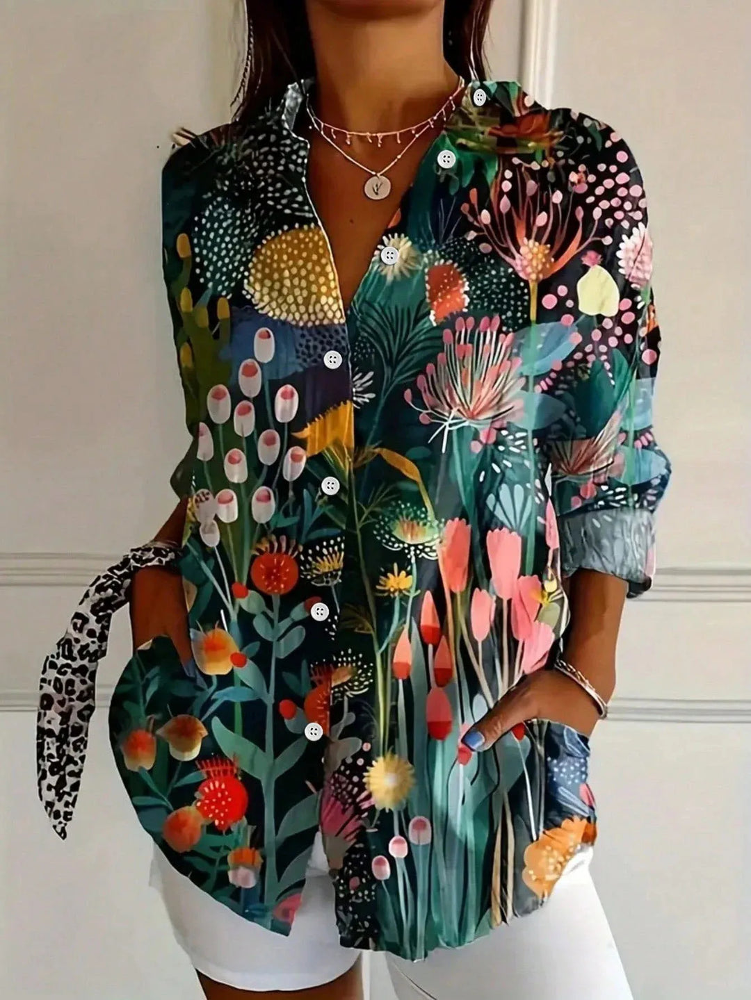 Terri™ | Colourful Blouse with Playful Print