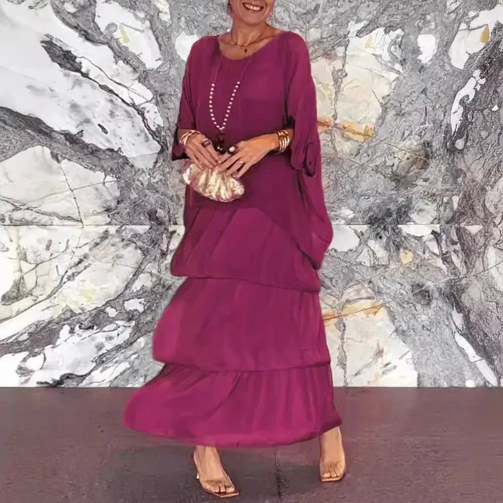 Selene Flowing Tiered Maxi Dress
