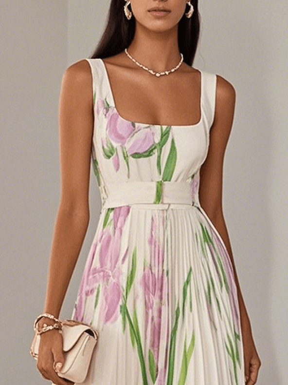 Raelynn - Elegant Pleated Maxi Dress